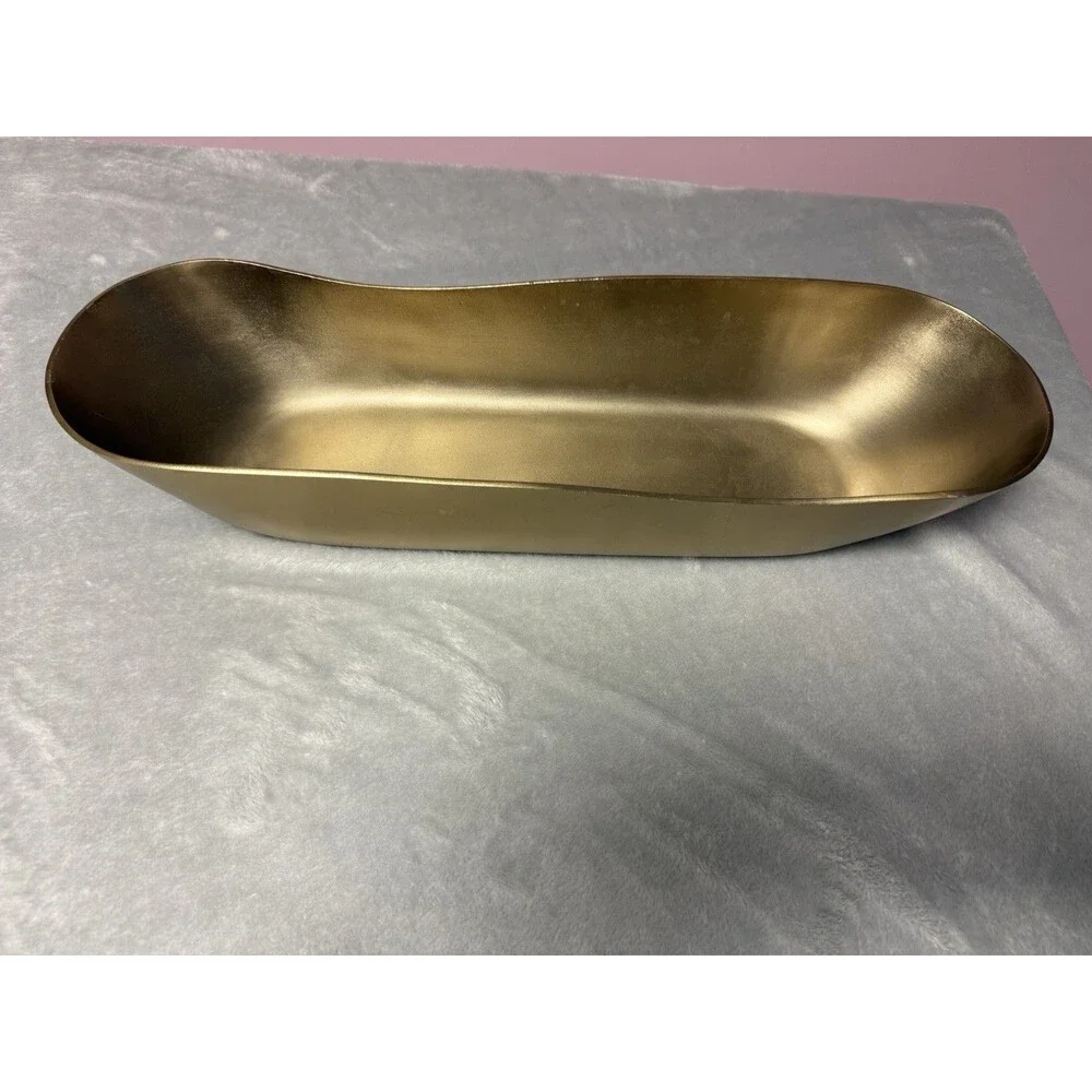 west elm gold oblong decorative bowl 20x4